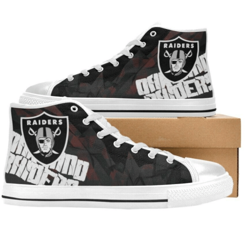 Las Vegas Raiders NFL Custom Canvas High Top Shoes