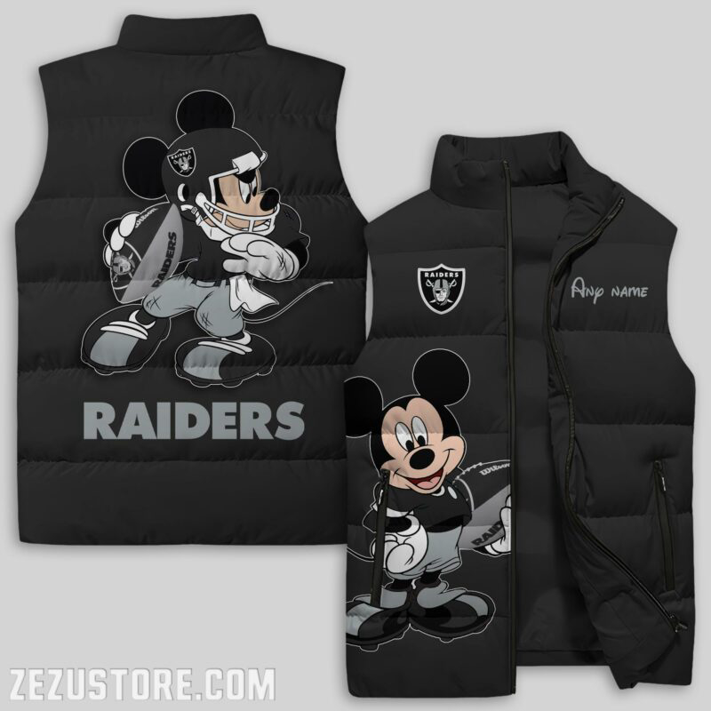 Las Vegas Raiders NFL Sleeveless Puffer Jacket Custom For Fans Gifts