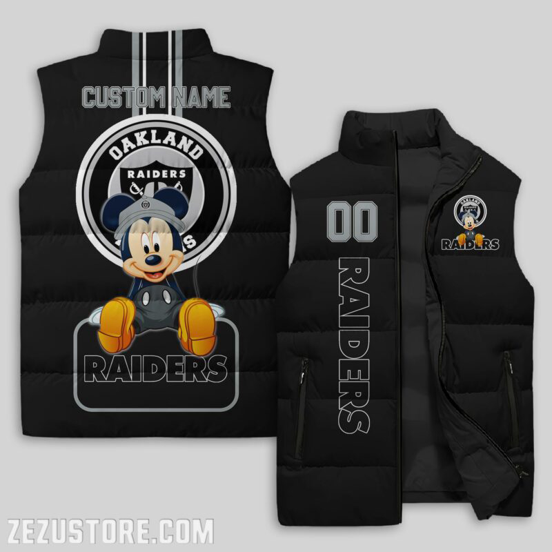 Las Vegas Raiders NFL Sleeveless Puffer Jacket Custom For Fans Gifts