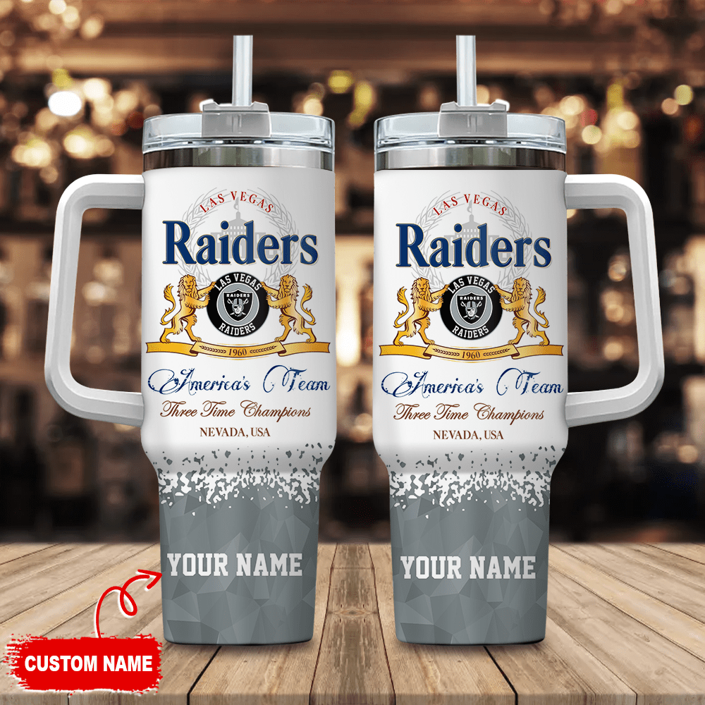 Las Vegas Raiders Personalized NFL Champions Modelo 40oz Stanley Tumbler