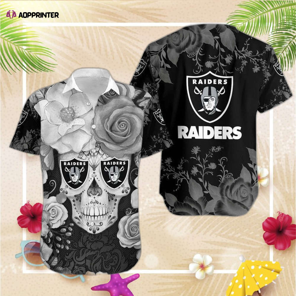 Las Vegas Raid 49ers Skull NFL Gift For Fan Hawaiian   Short