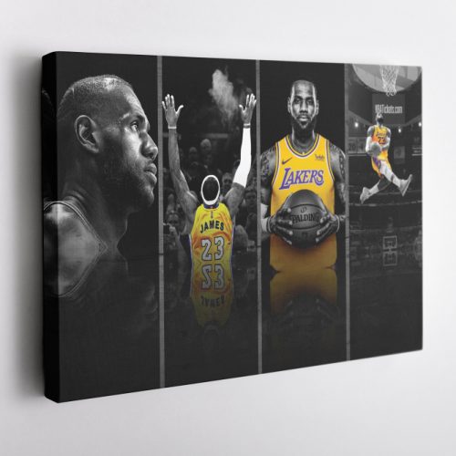 Lebron James Frames Poster Basketball Canvas Unique Design Wall Art Print Hand Made Ready to Hang Custom Design