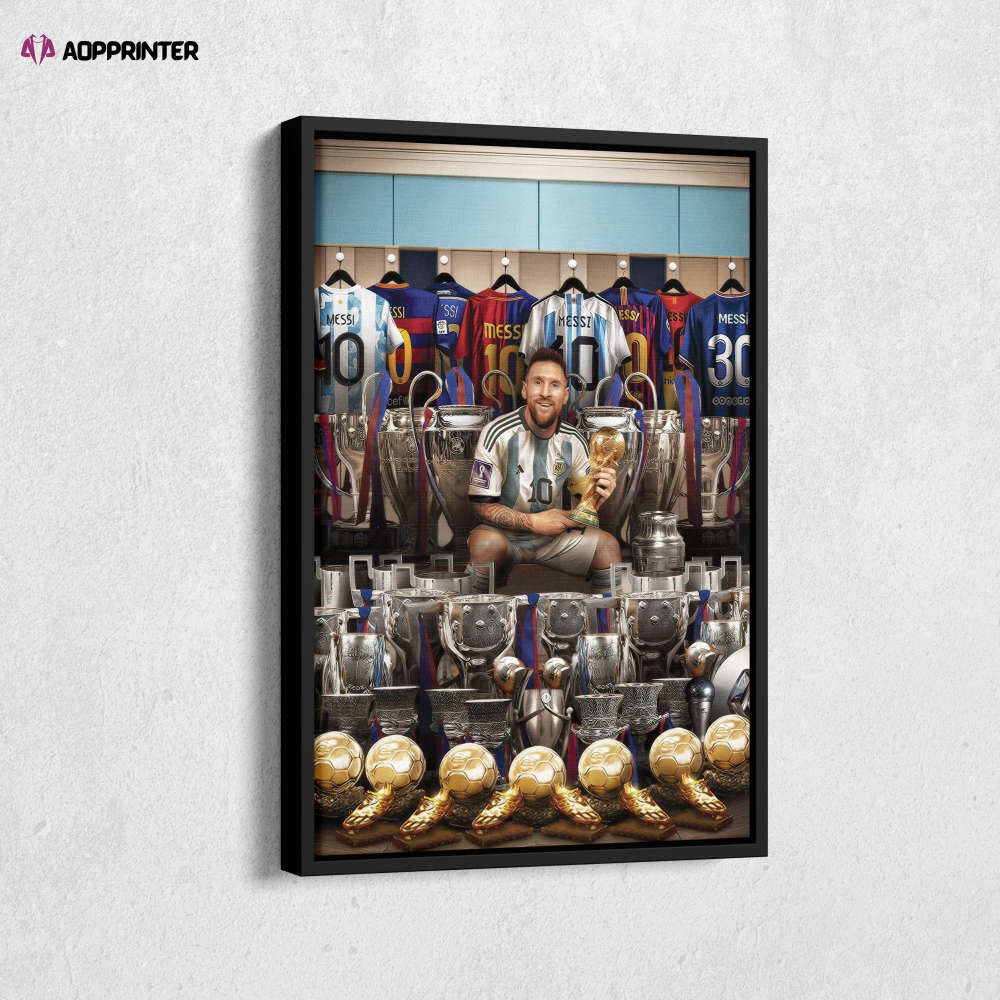 Lionel Messi’s conquest of the global game is complete Canvas Wall Art Print Home Decor Hand Made Framed Poster