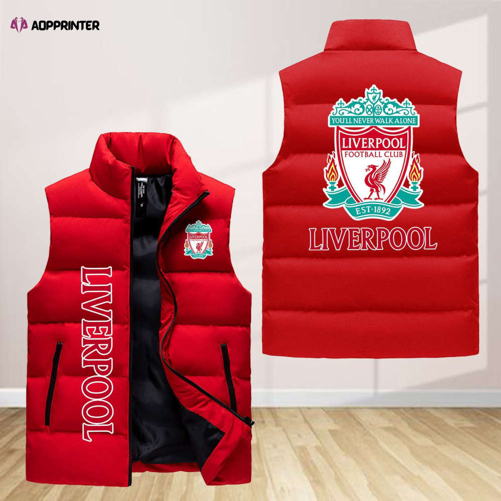 Liverpool F.C Sleeveless Puffer Jacket Custom For Fans Gifts