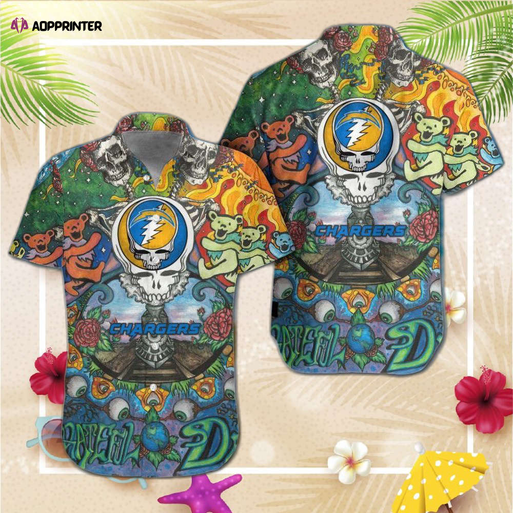 Los Angeles Chargers Grateful Dead NFL Gift For Fan Hawaiian