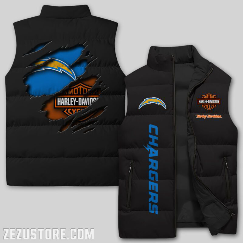 Los Angeles Chargers NFL Sleeveless Puffer Jacket Custom For Fans Gifts