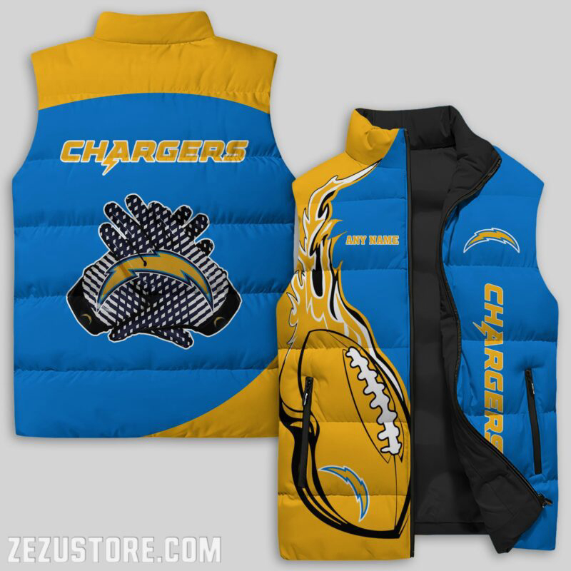 Los Angeles Chargers NFL Sleeveless Puffer Jacket Custom For Fans Gifts