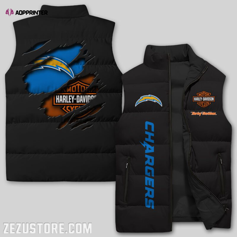 Los Angeles Chargers NFL Sleeveless Puffer Jacket Custom For Fans Gifts