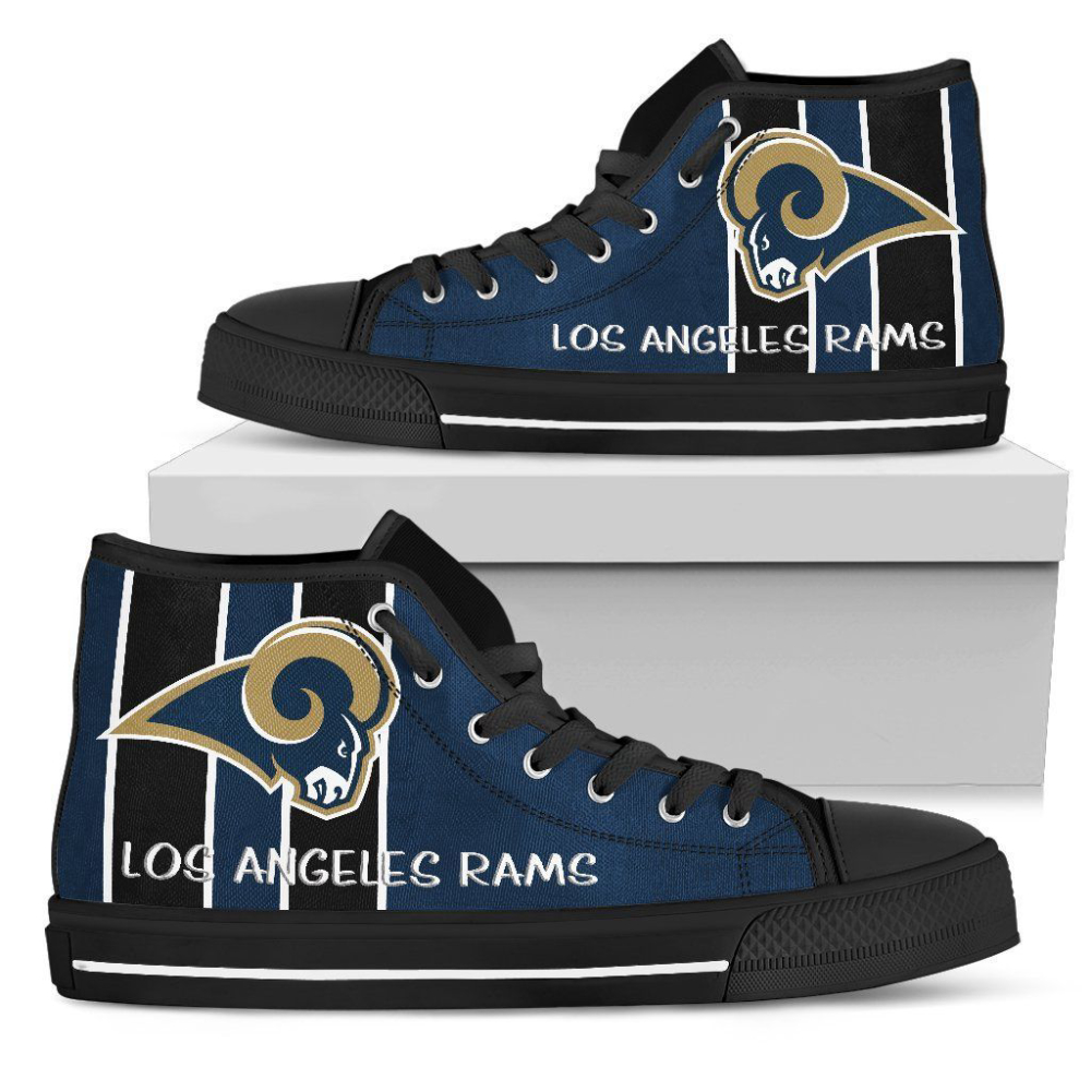 Los Angeles Rams NFL Football Custom Canvas High Top Shoes