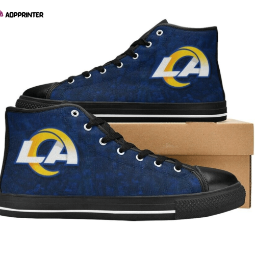 Los Angeles Rams NFL Football Custom Canvas High Top Shoes