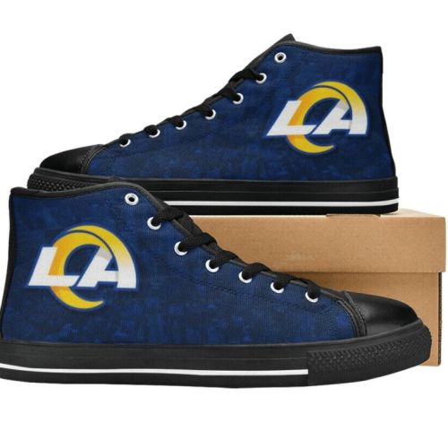 Los Angeles Rams NFL Football Custom Canvas High Top Shoes