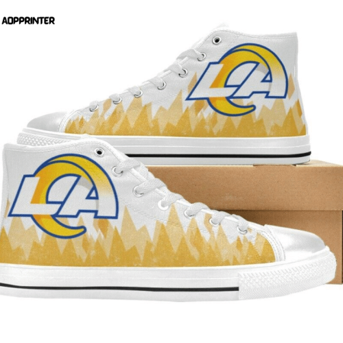 Los Angeles Rams NFL Football Custom Canvas High Top Shoes