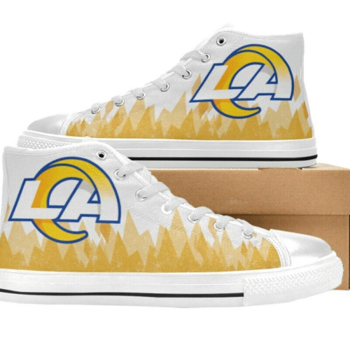 Los Angeles Rams NFL Football Custom Canvas High Top Shoes