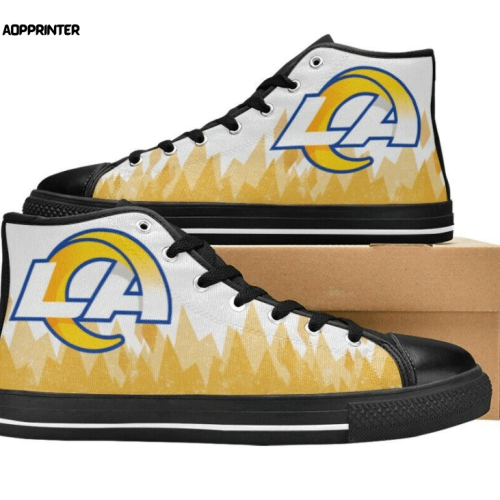 Los Angeles Rams NFL Football Custom Canvas High Top Shoes