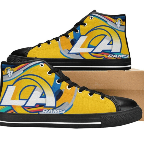 Los Angeles Rams NFL Football Custom Canvas High Top Shoes