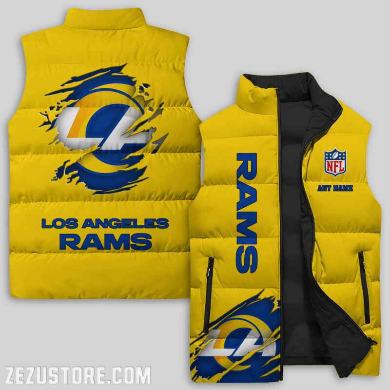 Los Angeles Rams NFL Sleeveless Puffer Jacket Custom For Fans Gifts