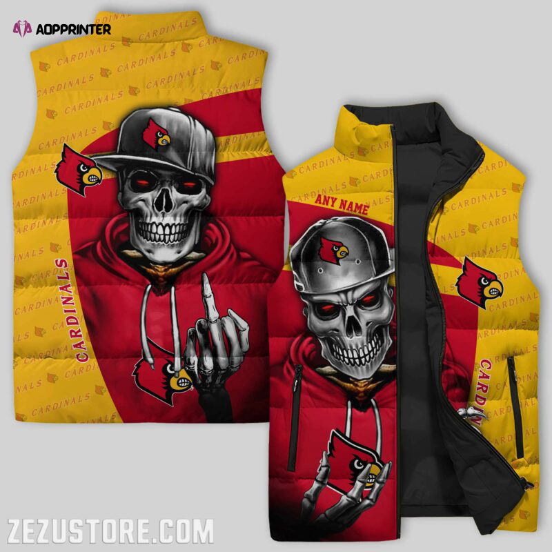 Louisville Cardinals NCAA Sleeveless Puffer Jacket Custom For Fans Gifts