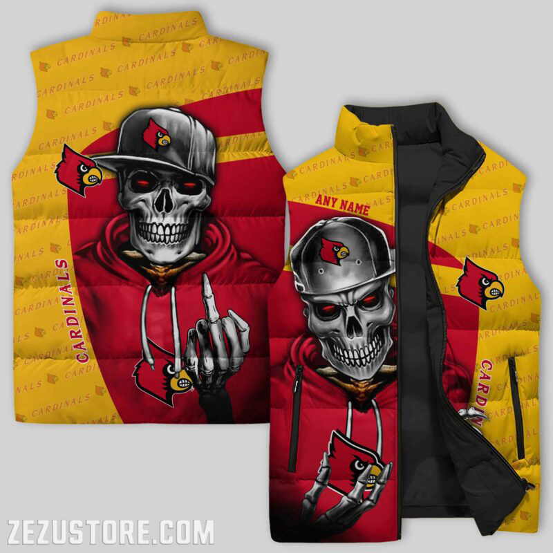 Louisville Cardinals NCAA Sleeveless Puffer Jacket Custom For Fans Gifts