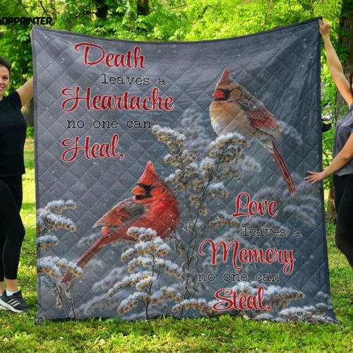 Love Leaves A Memory No One Can Steal Quilt Blanket Memorial