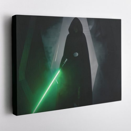 Luke Skywalker Cameo Poster The Mandalorian Movie Canvas Unique Design Wall Art Print Hand Made Ready to Hang Custom Design