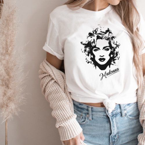 Madonna T-Shirt Vintage Retro Madonna T-Shirt Pop T shirt Pop Icon Tee Unisex Tshirt Women’s Tee Graphic T shirt Line Art  T shirt