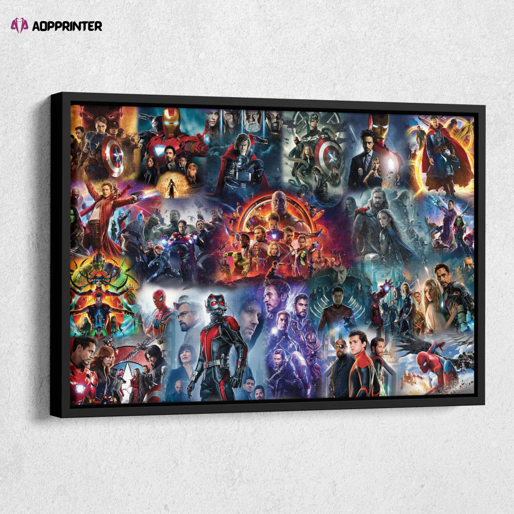 Marvel Movie Posters  Marvel Comics Canvas Unique Design Wall Art Print Hand Made Ready to Hang Custom Design