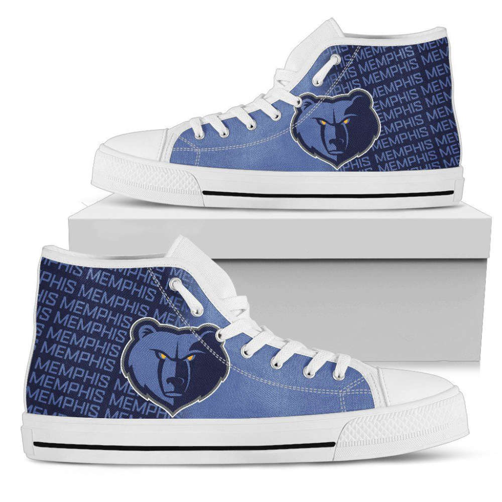 Memphis Grizzlies Custom Canvas High Top Shoes