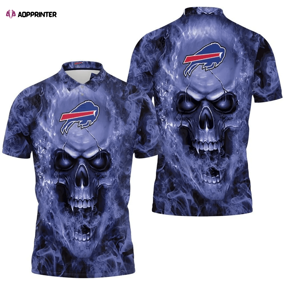 Mens & Womens Buffalo Bills Nfl Fans Skull Polo Shirt