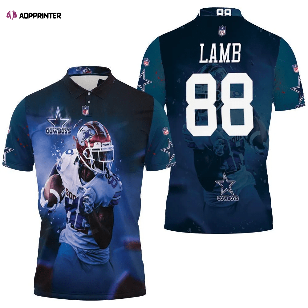 Mens & Womens Ceedee Lamb 88 Dallas Cowboys Oklahoma Sooners 3D Polo Shirt