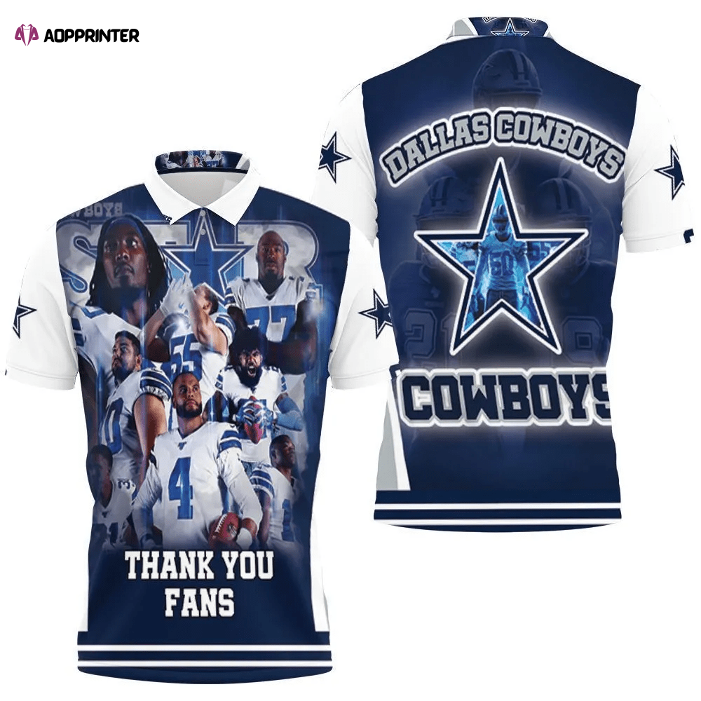 Mens & Womens Dallas Cowboy Super Nfc East Division Champions Super Bowl 2021 Thank You Fans 3D Polo Shirt