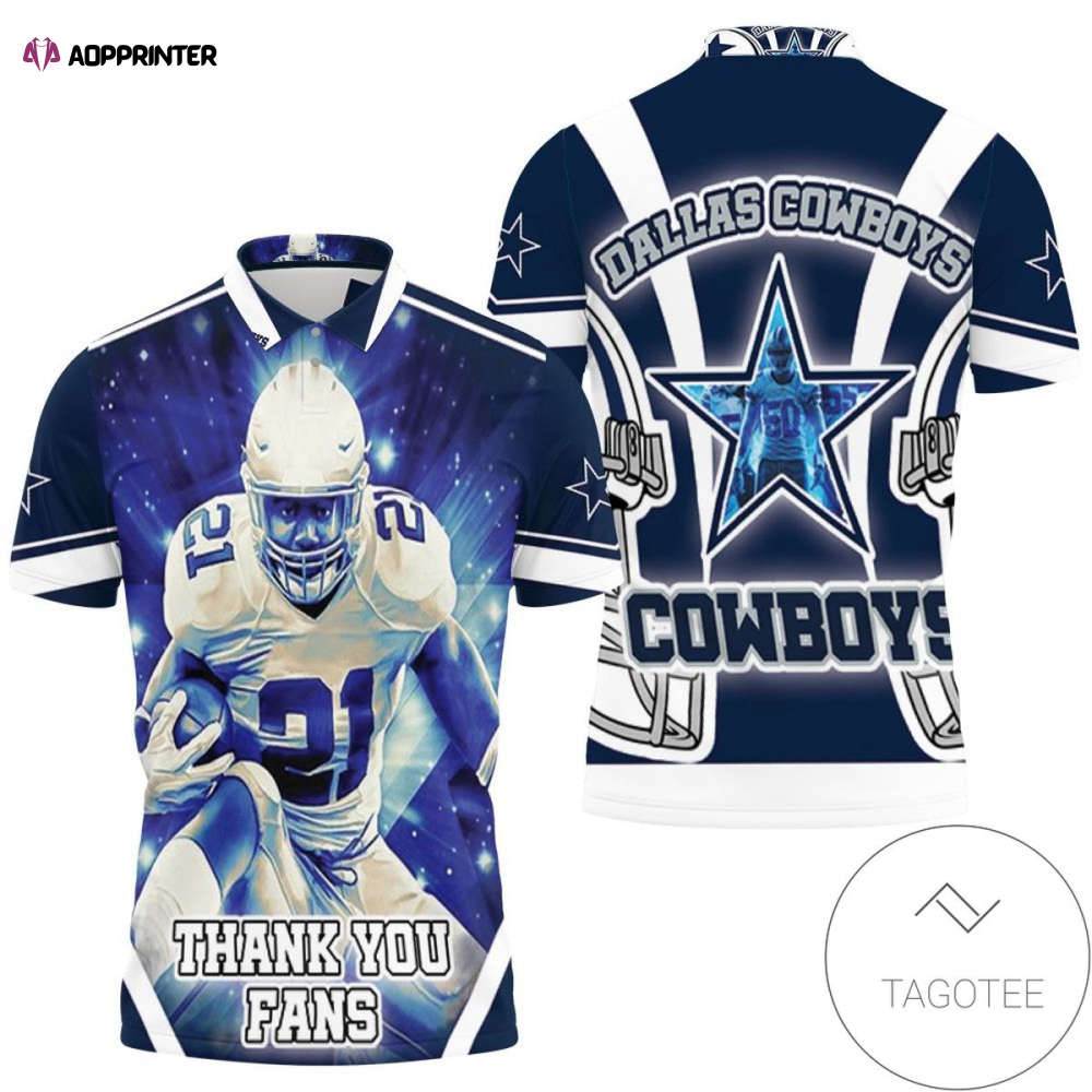 Mens & Womens Dallas Cowboys Michael Gallup 13 3d All Over Print Polo Shirt