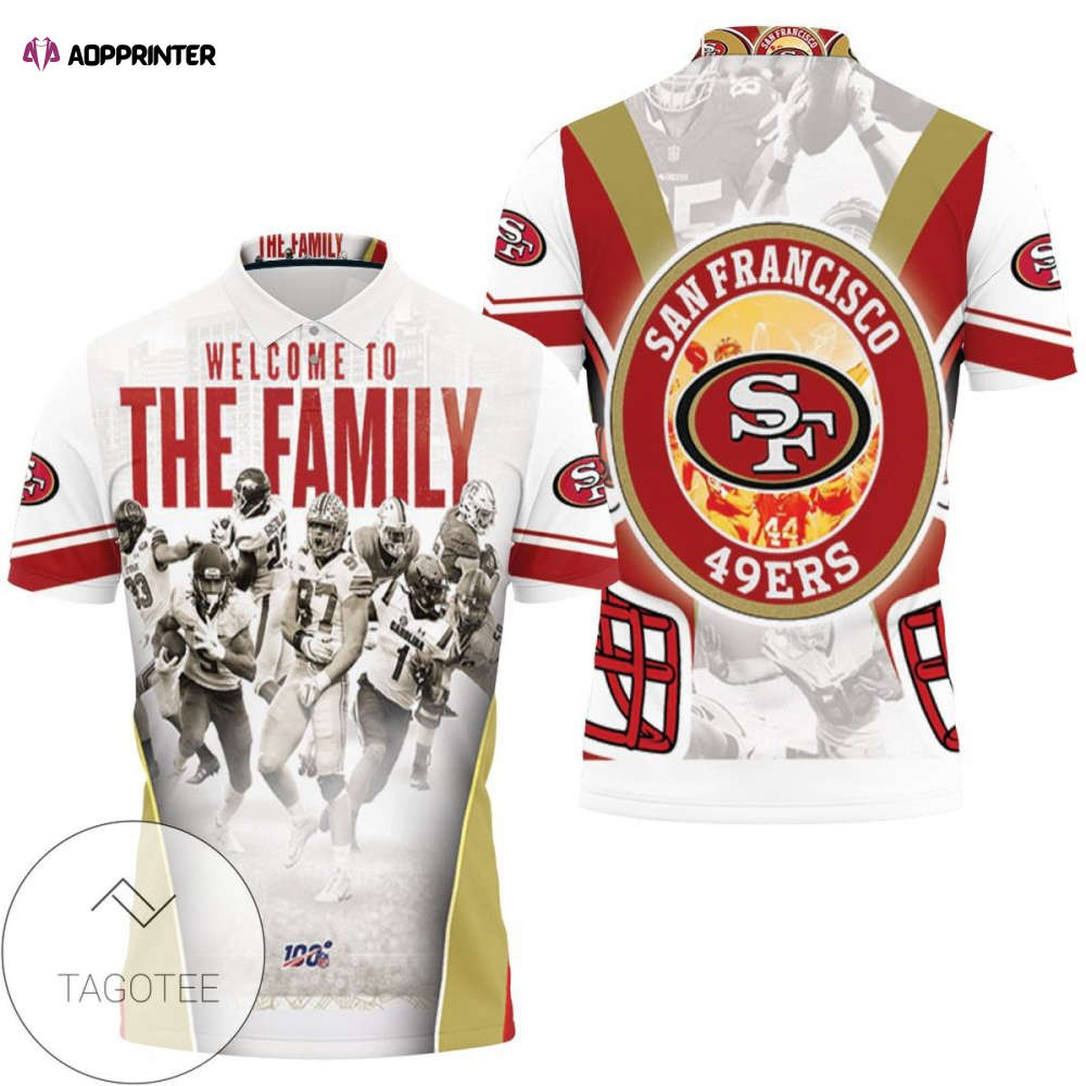 Mens & Womens San Francisco 49ers Welcome To The Family Nfc West Division Super Bowl 2021 All Over Print Polo Shirt