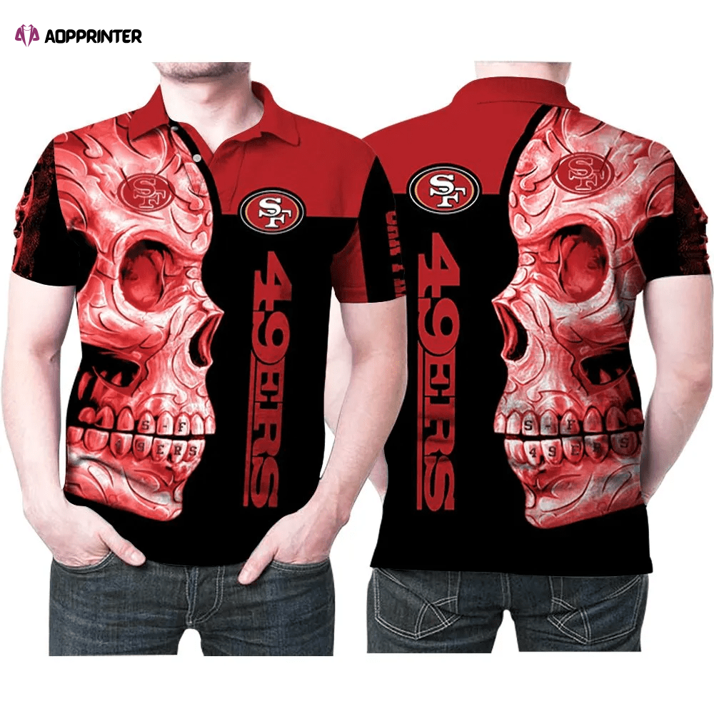 Mens & Womens Sugar Skull San Francisco 49ers Nfl Flower Pattern 3D All Over Print Polo Shirt