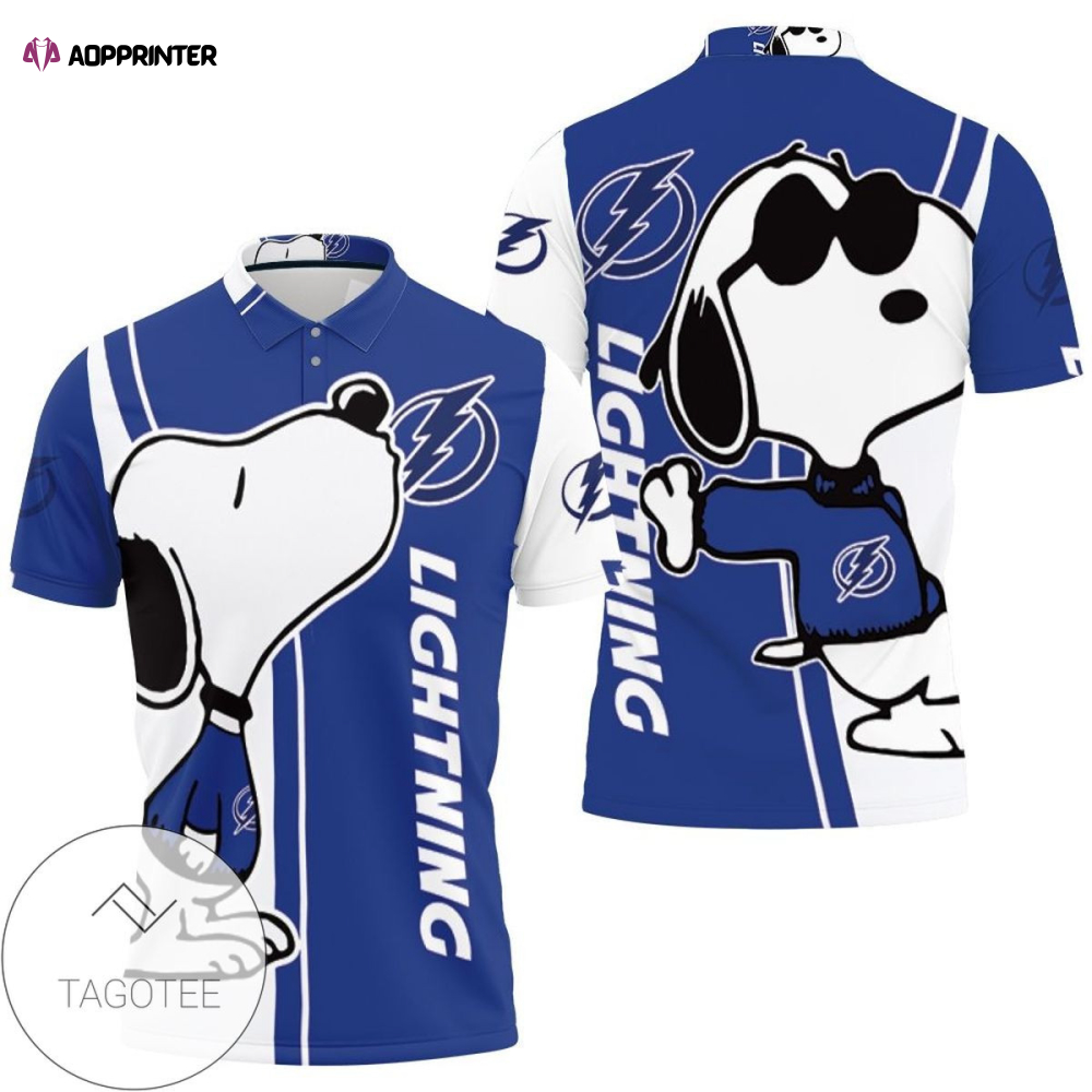 Mens & Womens Tampa Bay Lightning Snoopy Lover 3d Printed All Over Print Polo Shirt