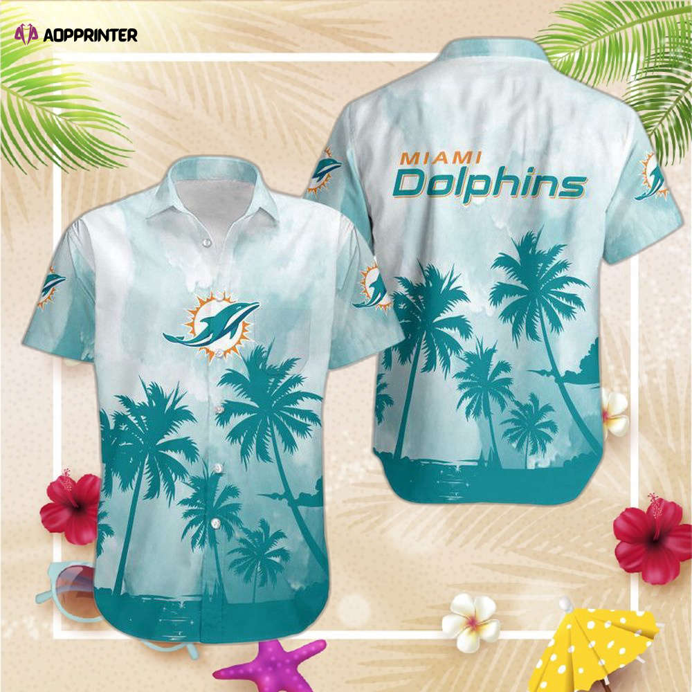 Miami Dolphins Coconut Trees NFL Gift For Fan Hawaiian