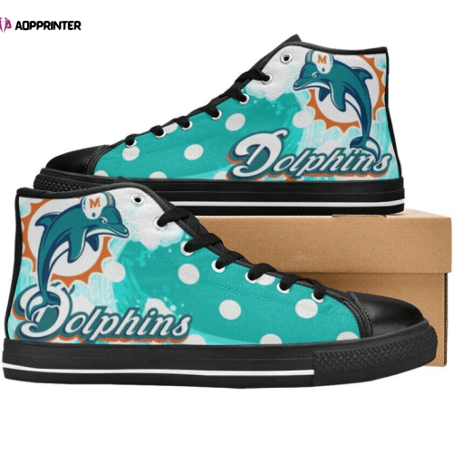 Miami Dolphins NFL Football Custom Canvas High Top Shoes