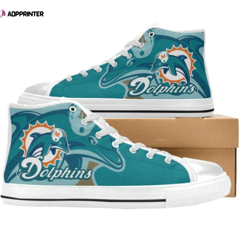 Miami Dolphins NFL Football Custom Canvas High Top Shoes