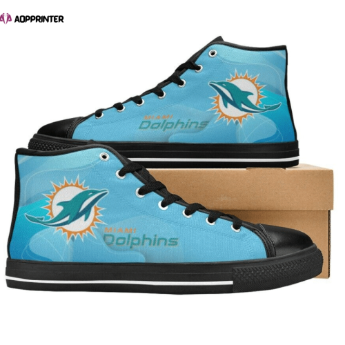 Miami Dolphins NFL Football Custom Canvas High Top Shoes