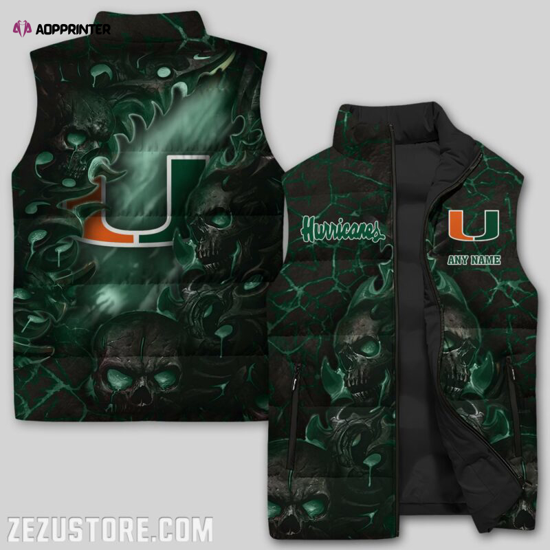 Miami Hurricanes Sleeveless Puffer Jacket Custom For Fans Gifts