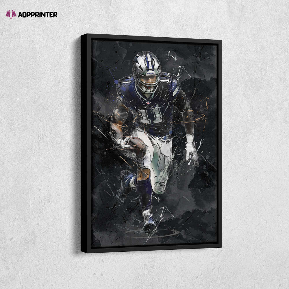 Micah Parsons Art Dallas Cowboys NFL Canvas Wall Art Home Decor Framed Poster Man Cave Gift