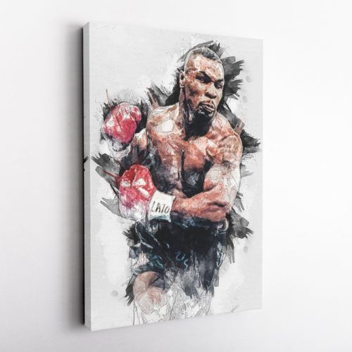 Mike Tyson Boxing Unbeateable Art Effect Canvas Unique Design Wall Art Print Hand Made Ready to Hang Custom Design