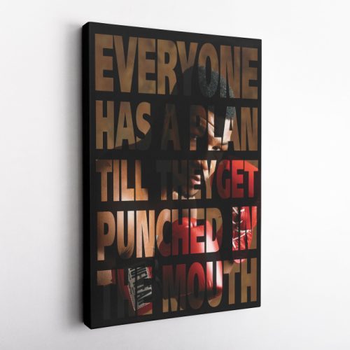 Mike Tyson Quote Photo Collage Art Poster Boxing Canvas Unique Design Wall Art Print Hand Made Ready to Hang Custom Design