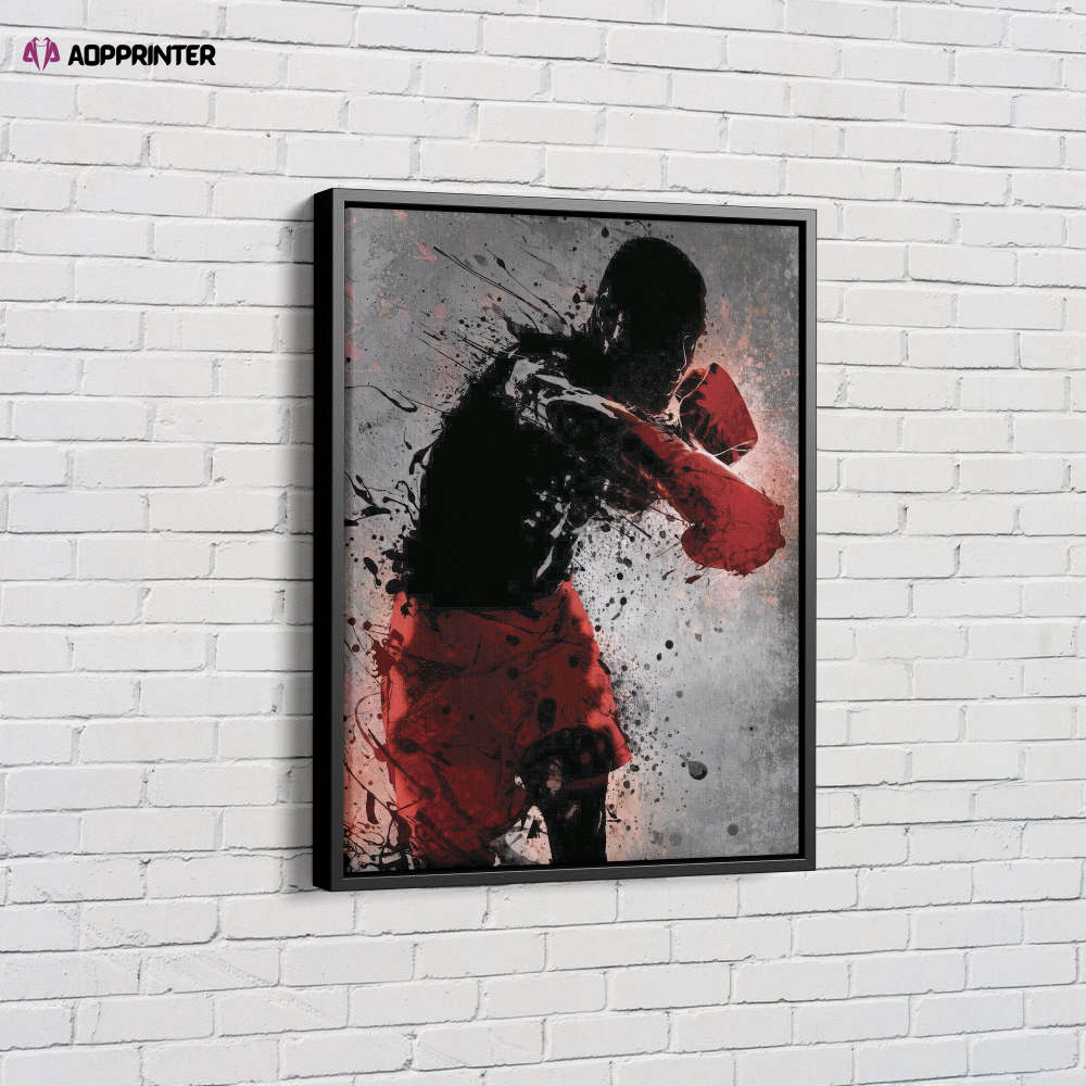 Muhammad Ali Art Poster The Greatest Boxing Canvas Unique Design Wall Art Print Hand Made Ready to Hang Custom Design