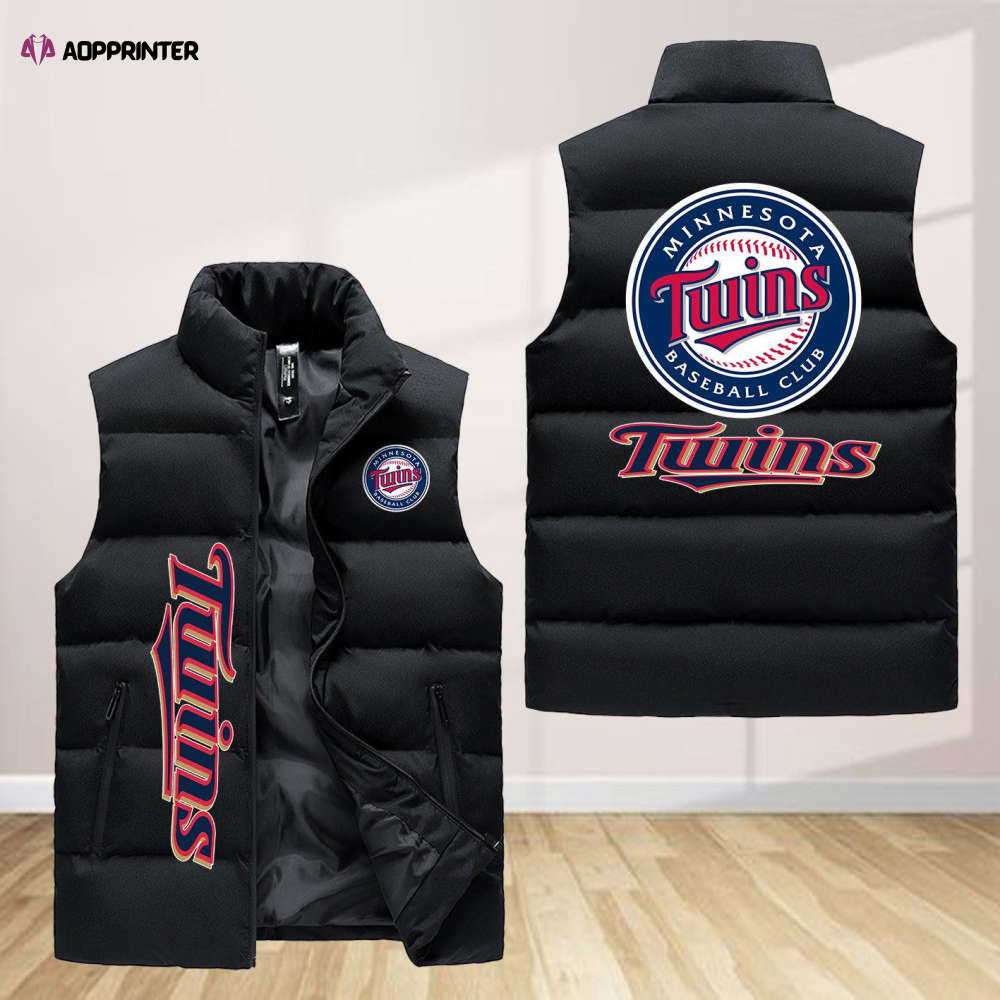 Minnesota Twins Sleeveless Puffer Jacket Custom For Fans Gifts