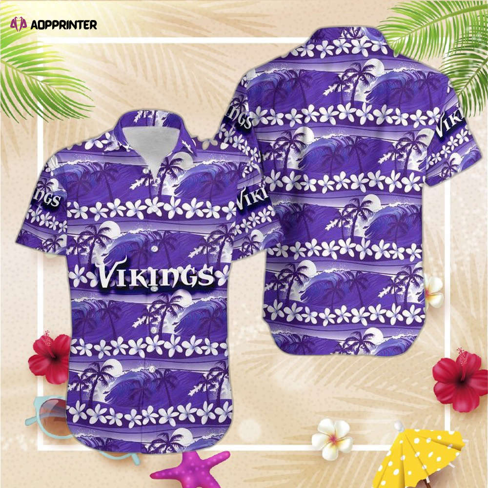 Minnesota Vikings Coconut Trees NFL Gift For Fan Hawaii Shirt  hor