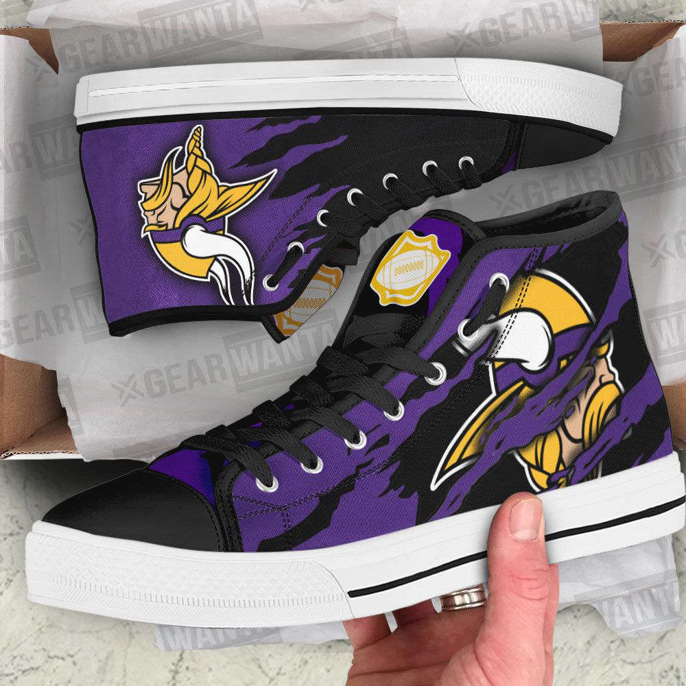 Minnesota Vikings High Top Shoes Custom For Fans