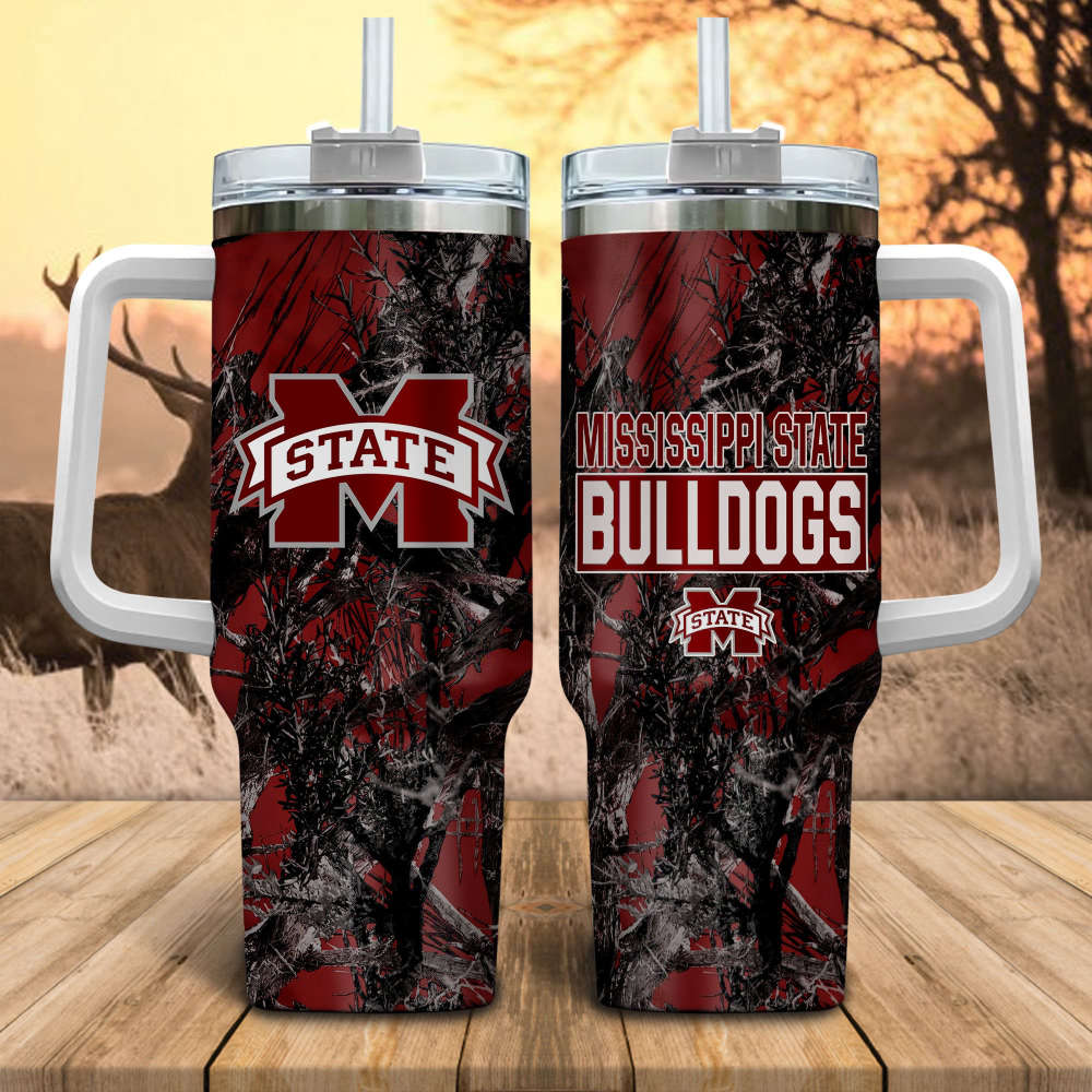 Mississippi State Bulldogs NCAA Hunting Personalized Stanley Tumbler 40oz