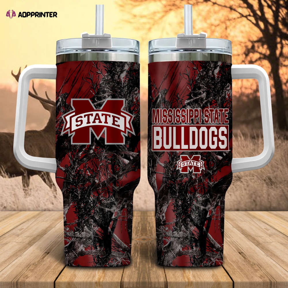 Mississippi State Bulldogs NCAA Hunting Personalized Stanley Tumbler 40oz