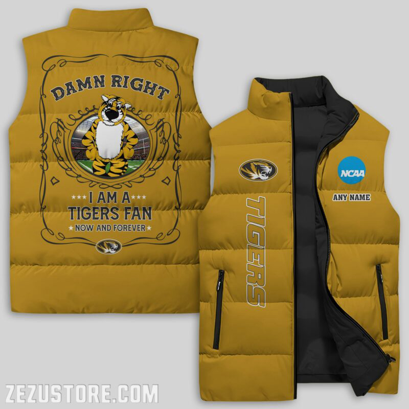 Missouri Tigers NCAA Sleeveless Puffer Jacket Custom For Fans Gifts