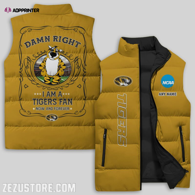 Missouri Tigers NCAA Sleeveless Puffer Jacket Custom For Fans Gifts